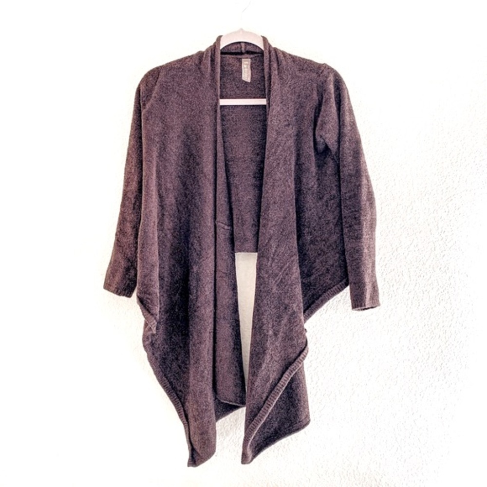 Barefoot Dreams Asymmetrical Cardigan Brown S/M